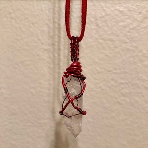 Large Clear Quartz Point Handmade Necklace